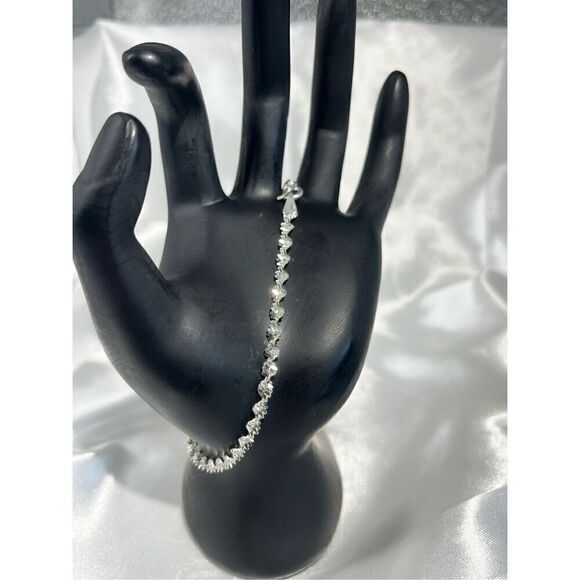 ABZ# Sterling 925 Silver twisted Rope 7” Bracelet - Picture 4 of 6